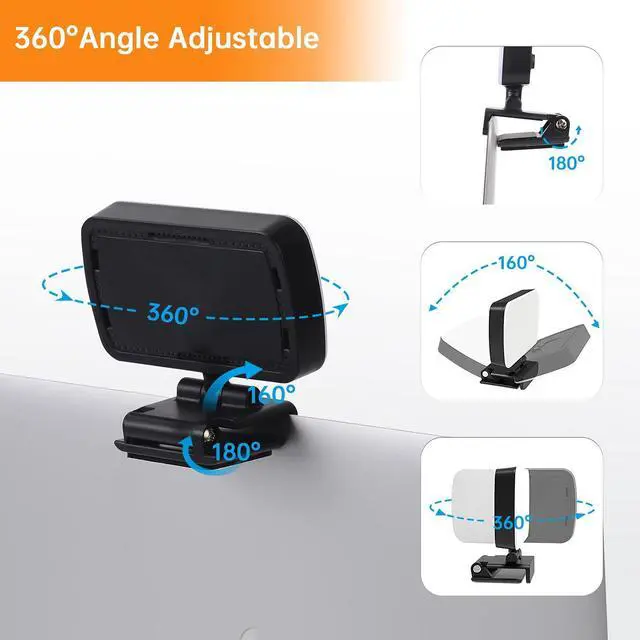 Alt view image 6 of 7 - _Mega Brand Video Conference Lighting, Webcam Lighting for Remote Working, Zoom Lighting for Laptop/Computer,Zoom Calls,Live Streaming,Self Broadcasting, Video Light for Zoom Meeting with Sturdy Clip