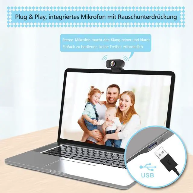 Alt view image 4 of 7 - _Mega Brand 1080P Webcam with Microphone,HD Webcam Web Camera with Tripod Stand,Widescreen USB Computer Camera,Streaming Mic Web cam for Online Calling/Conferencing,Facetime/YouTube Desktop Laptop PC