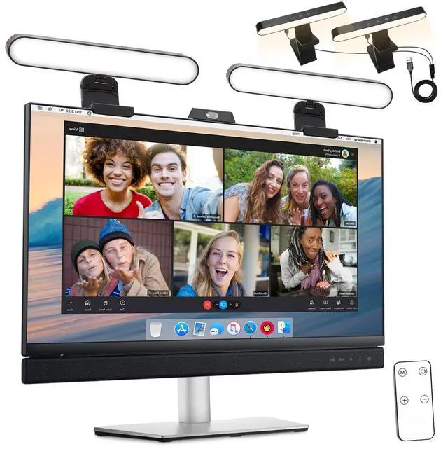Main image of _Mega Brand Video Conference Lighting, Webcam Monitor Light Bar with Touch and Remote Control, LED Laptop Light for Video Conferencing with Adjustable Brightness and Color Settings, Double Kit