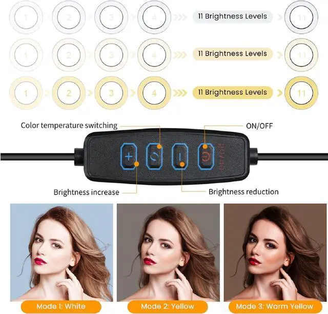 Alt view image 4 of 7 - _Mega Brand Video Conference Lighting Kit, Ring Light Clip on Laptop Monitor, 6" Dimmable LED Circle Selfie Light for Zoom Meeting/Remote Working/Zoom Calls/Live Streaming/Video Recording