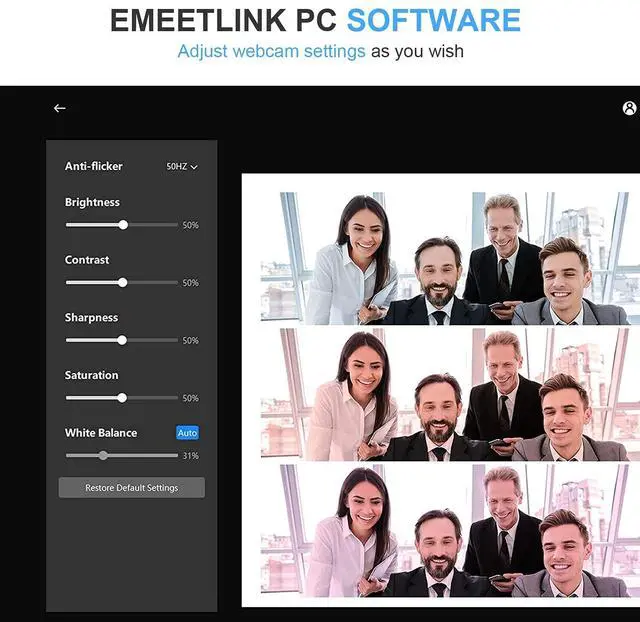 Alt view image 6 of 7 - EMEET 1080P Webcam with Microphone, C960 Web Camera, 2 Mics Streaming Webcam, 90°FOV Computer Camera, Plug and Play USB Web Cam for Online Calling/Conferencing, Zoom/Teams/Facetime/YouTube, Laptop/PC