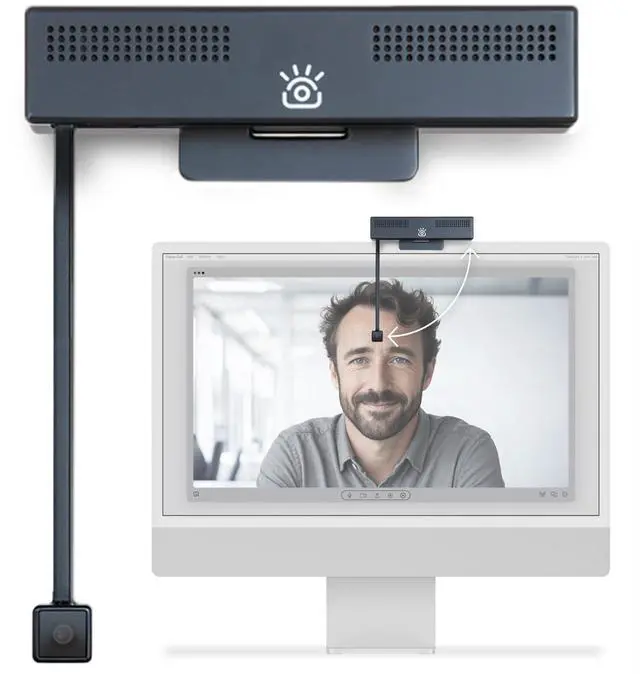 Main image of _Mega Brand Pro 4K HD Webcam with Eye Contact, Noise Cancelling Mic, Plug and Play USB for Mac & PC Zoom Certified, Works with Teams, Meet, Streaming, and Video Calls