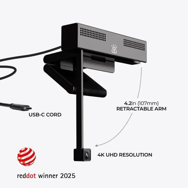 Alt view image 7 of 7 - _Mega Brand Pro 4K HD Webcam with Eye Contact, Noise Cancelling Mic, Plug and Play USB for Mac & PC Zoom Certified, Works with Teams, Meet, Streaming, and Video Calls