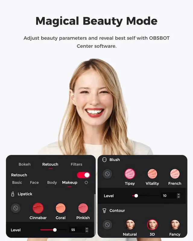 Alt view image 7 of 7 - _Mega Brand Meet 2-4K Webcam for PC with 1/2"Sensor,AI Framing & Autofocus,Beauty Mode,Lightweight,Gesture Control,HDR,Dual Microphone,60 FPS,Web Cam for Streaming, Meeting,Gaming.(Space Grey)