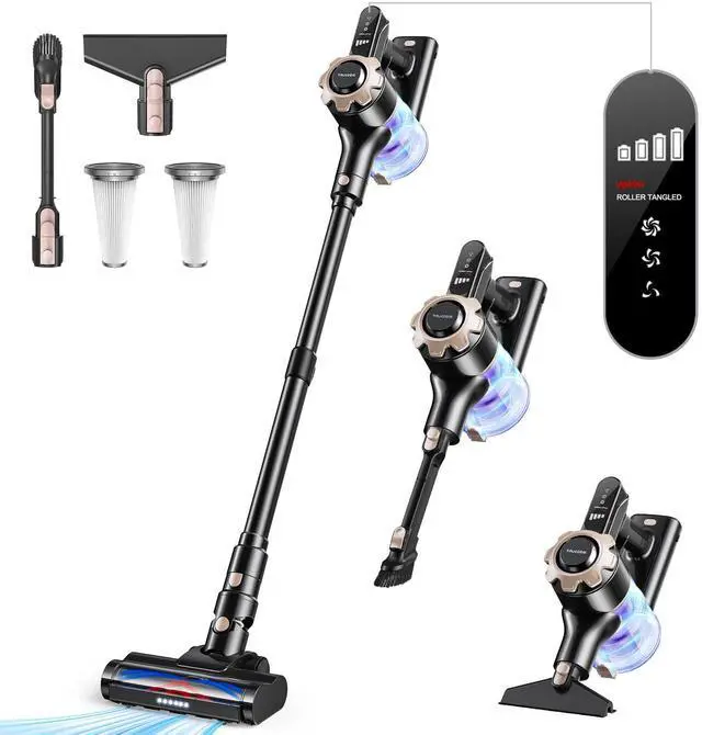 Main image of _Mega Brand Cordless Vacuum Cleaner, 8-in-1 Lightweight Stick Vacuum with 45mins Runtime, Powerful Suction, Rechargeable Cordless Vacuum for Carpet, Tile, Pet Hair, Hardwood Floors, Black