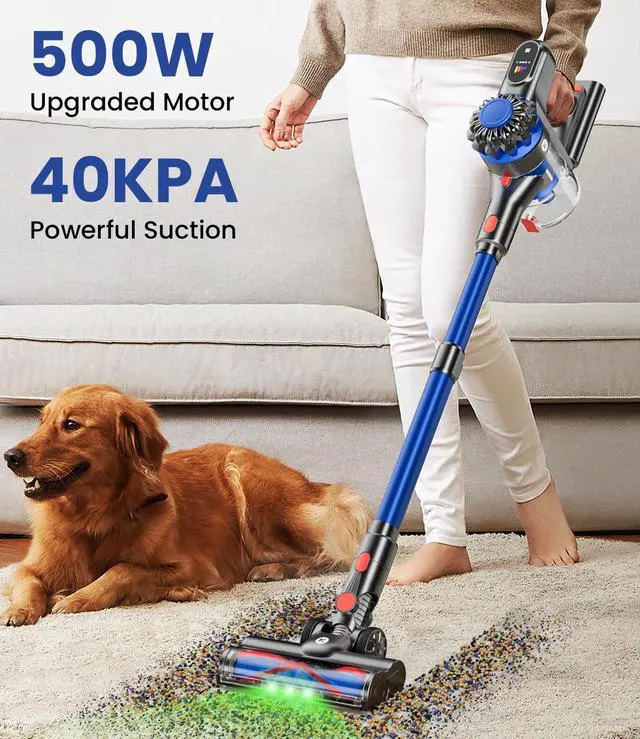Alt view image 2 of 7 - _Mega Brand Cordless Vacuum Cleaner,500W/40Kpa Vacuum Cleaners for Home,60Mins Stick Vacuum with LED Display,Anti-Tangle&Wall Mount Charging,8 in 1 Lightweight Vacuum for Hard Floors Carpet Pet Hair