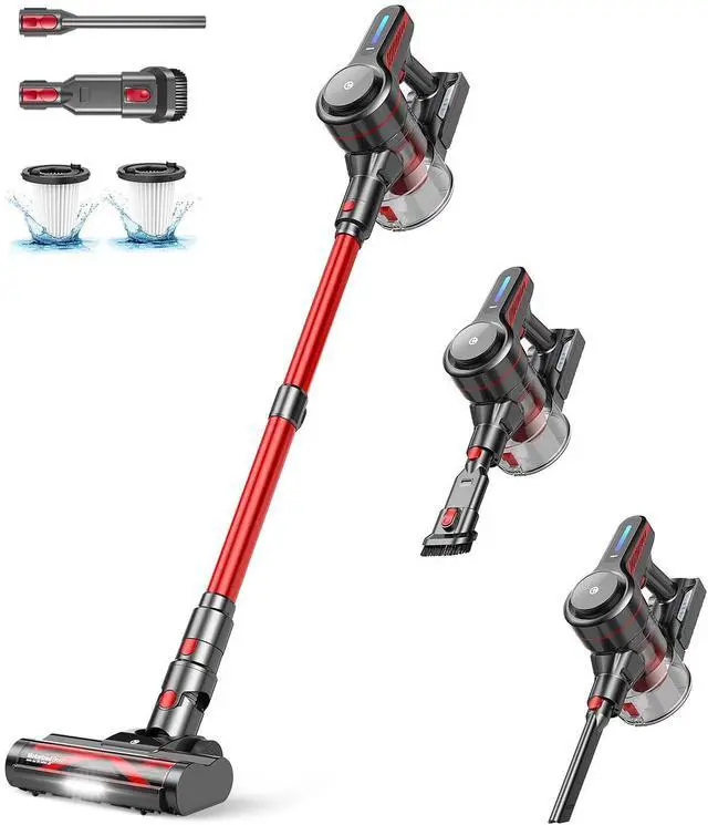Main image of Cordless Vacuum Cleaner, Stick Vacuum with Powerful Suction, 45Mins Runtime Vacuum Cleaners for Home, Anti-tangle and 1.5L Dust Cup, 6 in 1 Lightweight Vacuum for Hardwood Floor Carpet Pet Hair