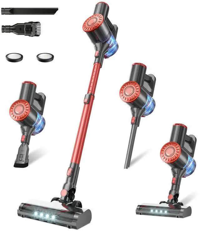 Main image of Cordless Vacuum Cleaner with Self-Standing, Powerful Stick Vacuum Cleaners for Home, 8-in-1 Lightweight Rechargeable Vacuum, 7-Layer Filtration,Ideal for Carpet, Pet Hair, Hardwood Floors