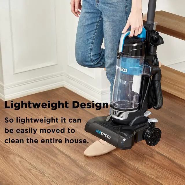Alt view image 2 of 7 - NEU10AE5 Powerful Bagless Upright Vacuum Cleaner Carpet and Floor, AirSpeed Ultra-Lightweight Vacuum Cleaner, w/ Replacement Filter, Blue
