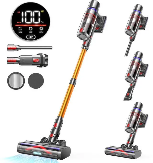 Main image of _Mega Brand Cordless Vacuum Cleaner,45Kpa 550W 65Mins Self-Standing Vacuum Cleaners for Home,Stick Vacuum with Touch Screen,Anti-tangle Brush,Rechargeable Vacuum Cordless for Pet Hair,Hardwood Floor