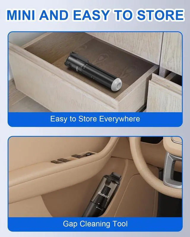 Alt view image 6 of 7 - _Mega Brand Handheld Vacuum Cordless, Portable Car Vacuum with 2-Speed, 15KPA Powerful Suction Vacuum Cleaner, Lightweight 4-in-1 Hand Held Vacuum for Car Home Office and Pet Hair