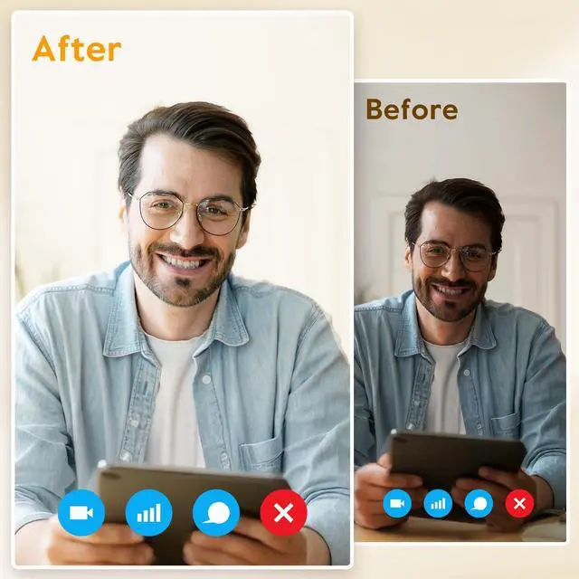 Alt view image 5 of 7 - _Mega Brand Video Conference Lighting for Zoom Meeting,Desk Lamps for Home Office,30 Light Modes Desk Light,Ring Light for Desk with Flexible Stand & Memory Function for Zoom Lighting,Video Streaming