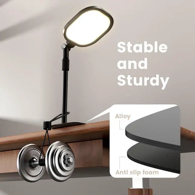 Alt view image 7 of 7 - _Mega Brand Video Conference Lighting for Zoom Meeting,Desk Lamps for Home Office,30 Light Modes Desk Light,Ring Light for Desk with Flexible Stand & Memory Function for Zoom Lighting,Video Streaming