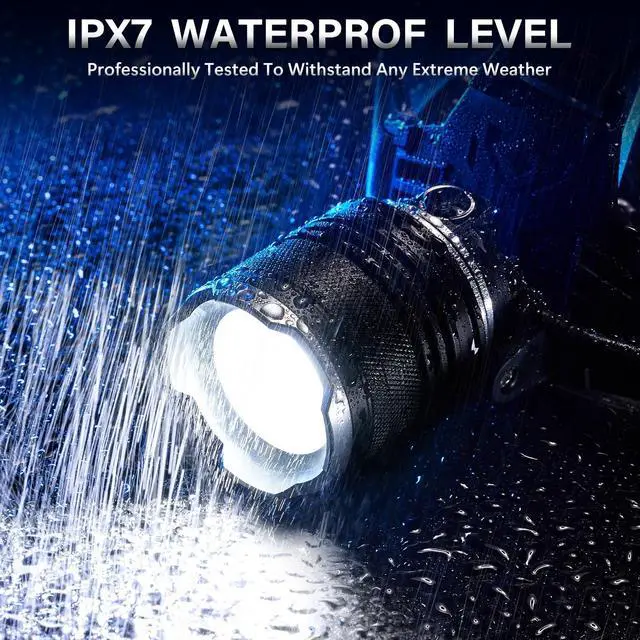 Alt view image 7 of 7 - _Mega Brand LED Rechargeable Headlamp 4500 High Lumens, 95 Hours Endurance Head Lamp with Zoomable & 12 Modes & IPX7 Waterproof & 125°Adjustable, Super Bright Head Light for Outdoor, Camping, Hard Hat