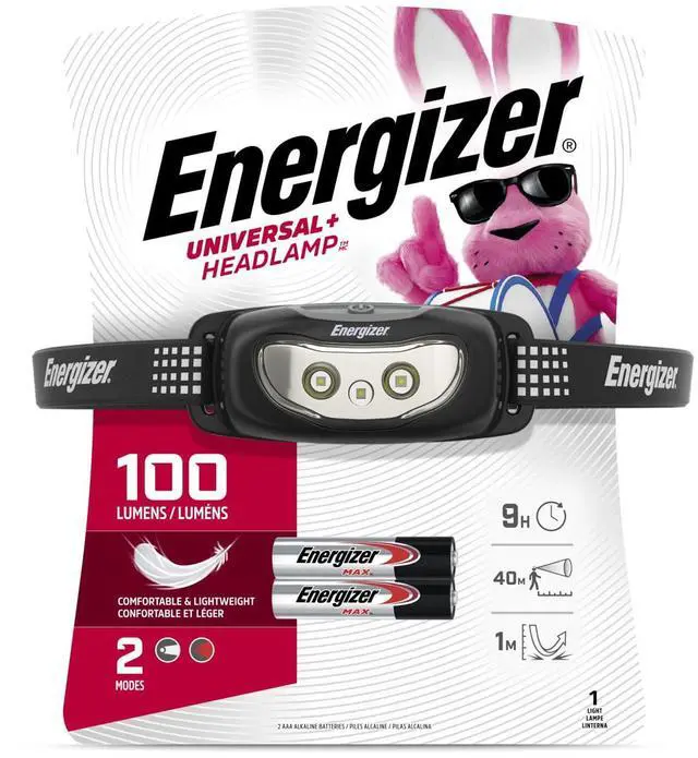 Alt view image 2 of 7 - _Mega Brand Universal Plus LED Headlamp, Lightweight Bright Headlamp for Outdoors, Camping and Emergency Light for Adults and Kids, includes Batteries, Pack of 2