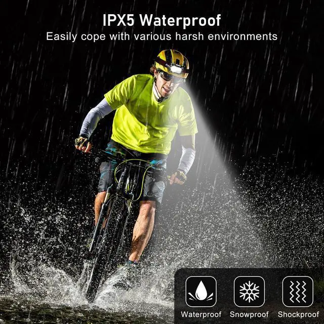 Alt view image 7 of 7 - _Mega Brand LED Headlamp Rechargeable,2000L Super Bright Headlight with Motion Sensor -Dimmable Brightness,8 Modes,Spotlight&Floodlight&Red Light Combination,IPX5 Waterproof for Hiking,Camping-2 Pack
