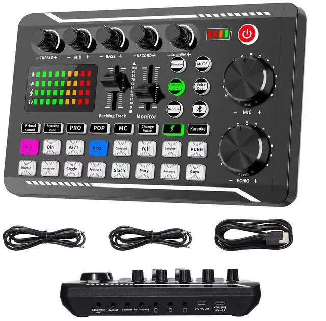 Main image of _Mega Brand Professional Audio Mixer,_Mega Brand Live Sound Card and Audio Interface with DJ Mixer Effects and Voice Changer,Podcast Production Studio Equipment,Prefect for Streaming/Podcasting/Gaming
