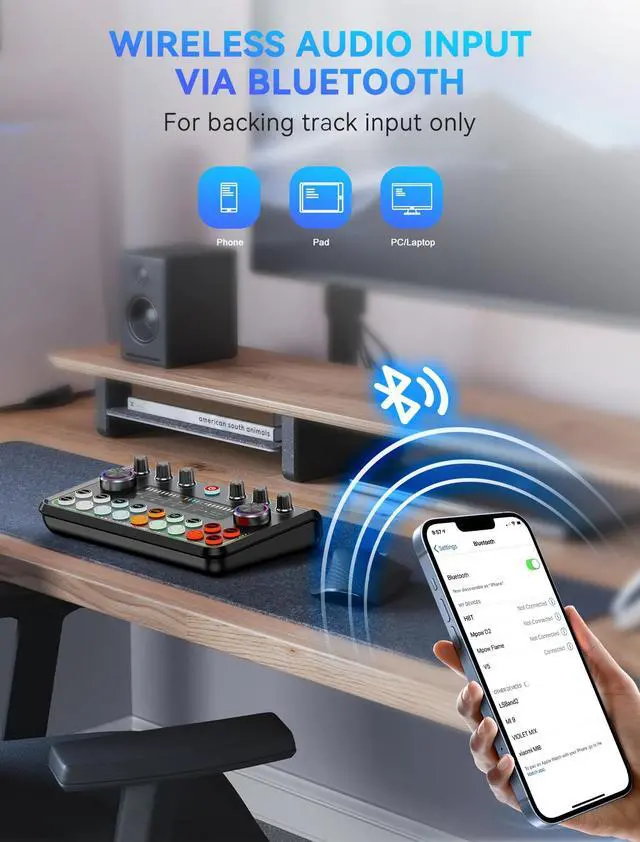 Alt view image 7 of 7 - _Mega Brand Podcast Equipment Bundle,Audio Interface with Studio Condenser Microphone for Smartphone & PC,Plug-and-Play Live Sound Card,Perfect for Streaming, Singing, YouTube & Gaming