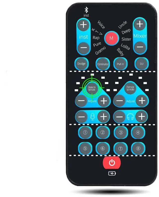 Main image of _Mega Brand Live Sound Card with 8 Sound Effects, Mini Voice Changer for Podcast for Live Streaming on Phone Computer, Handheld Sound Card