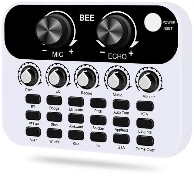 Main image of _Mega Brand S23 Podcast Recording Equipment with Podcast Mixer,Voice Changer for Voice Chat and Cool Lights,Sound Card,DJ Audio Mixer Interface for Live Streaming