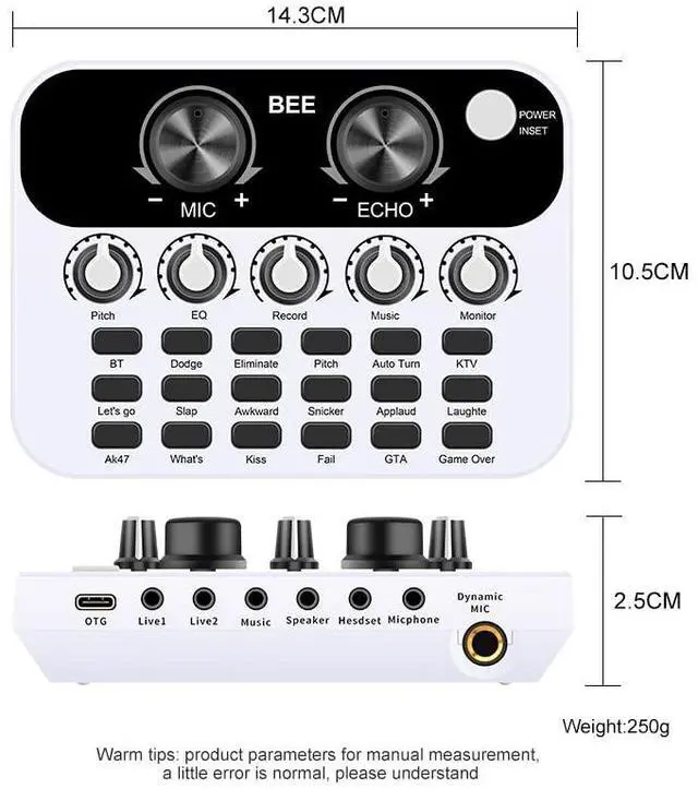 Alt view image 7 of 7 - _Mega Brand S23 Podcast Recording Equipment with Podcast Mixer,Voice Changer for Voice Chat and Cool Lights,Sound Card,DJ Audio Mixer Interface for Live Streaming