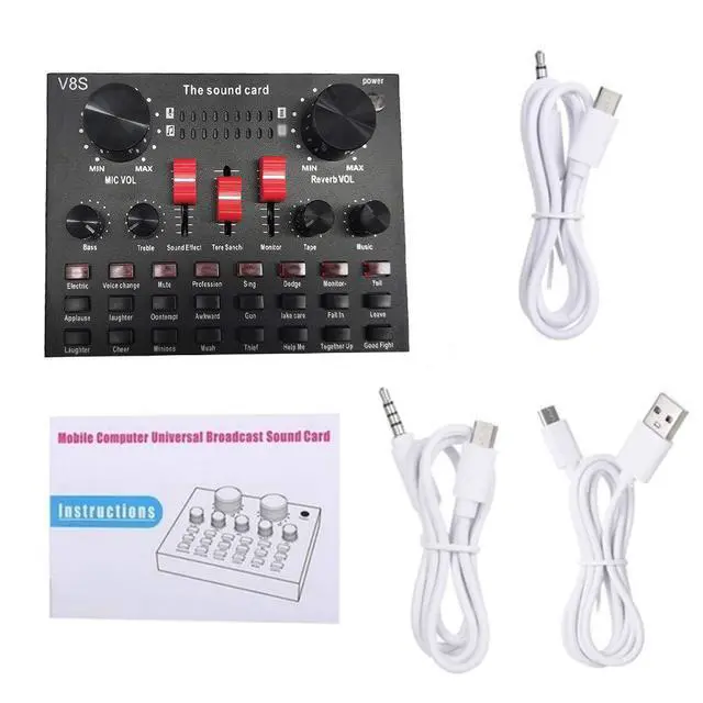 Alt view image 6 of 7 - _Mega Brand Sound Card For Live Streaming, Rechargeable Voice Changer, Podcast Mixer, Microphone Mixer, for Live Broadcast, K Songs, Recording, Voice Chatting