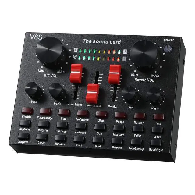 Alt view image 7 of 7 - _Mega Brand Sound Card For Live Streaming, Rechargeable Voice Changer, Podcast Mixer, Microphone Mixer, for Live Broadcast, K Songs, Recording, Voice Chatting