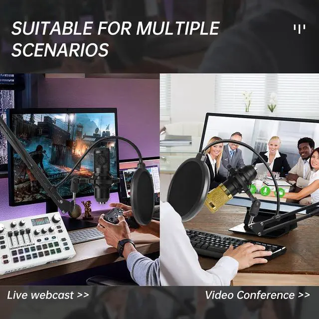 Alt view image 2 of 7 - _Mega Brand Gaming Audio Mixer w/2.25 LCD Screen, Live Sound Card for PC/Phone Live Streaming Recording Podcast/Youtube/Gaming