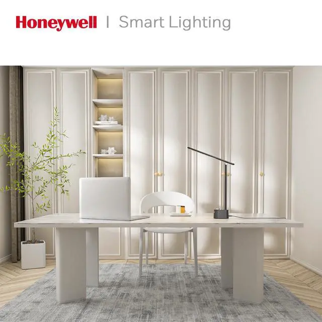Alt view image 7 of 7 - _Mega Brand Sunturalux LED Desk Lamp with USB Charging Ports HWT-H01 - Stepless Dimmable Eye Caring Desk Light for Home Office Bedroom Bedside College Dorm, Foldable Table Lamp Reading Lamp Black