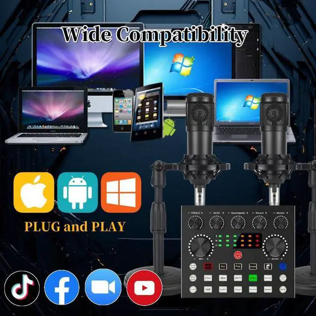 Alt view image 6 of 7 - _Mega Brand V8s for 2, V8s Voice Changer with BM-800 Podcast Microphone Bundle - Studio Condenser Microphone Perfect for Podcasting, Recording, Singing, Streaming and Gaming