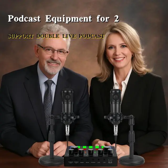 Alt view image 5 of 7 - _Mega Brand V8s for 2, V8s Voice Changer with BM-800 Podcast Microphone Bundle - Studio Condenser Microphone Perfect for Podcasting, Recording, Singing, Streaming and Gaming