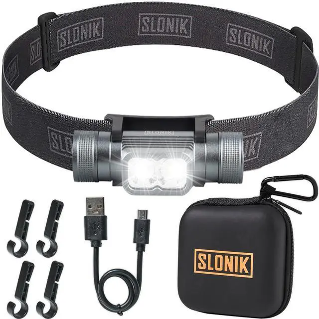 Main image of _Mega Brand Headlamp Rechargeable - 1000 Lumen LED USB Rechargeable Headlight - IPX4 Waterproof Head Lamp with Bright 60 ft Flashlight Beam - Hiking & Outdoor Camping Gear, Black - LED Headlamp