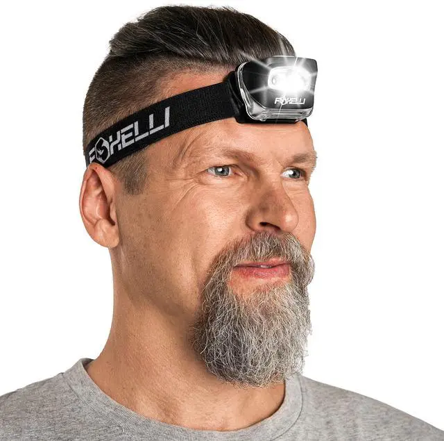 Main image of _Mega Brand LED Headlamp Flashlight for Adults & Kids, Running, Camping, Hiking Head Lamp with White & Red Light, Comfortable Headband, Lightweight & Waterproof, 3 AAA Batteries