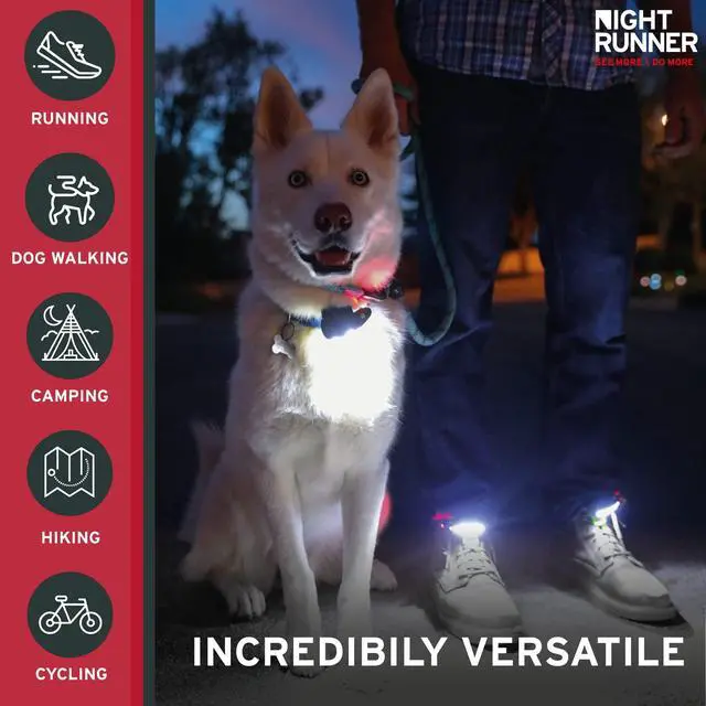 Alt view image 5 of 6 - _Mega Brand Night Tech Gear Shoe Lights - for Runners, Dog Walking, Hiking & More - Safety Running Gear for High Visibility - Rechargeable Battery & Waterproof Light - Hands Free LED - Green