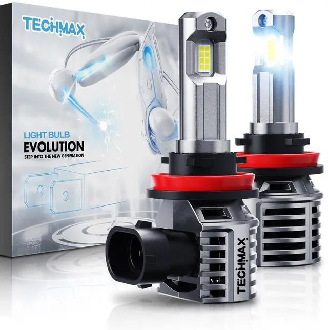 Main image of _Mega Brand H11 Light Bulb, H8 H9 H11 Fog Light Bulb w/Fan 600% Bright 6500K Wireless Direct Insertion Plug and Play, Pack of 2