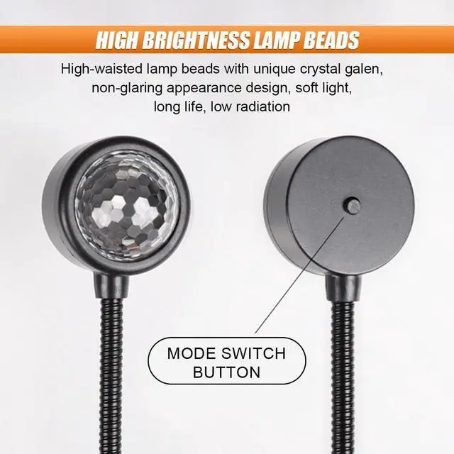 Alt view image 3 of 6 - _Mega Brand Star Projector Night Light, Portable USB LED Ambient Light - 4 Colors & 9 Modes Atmosphere Star Lights for Car, Ceiling, Bedroom, Party (1PCS)