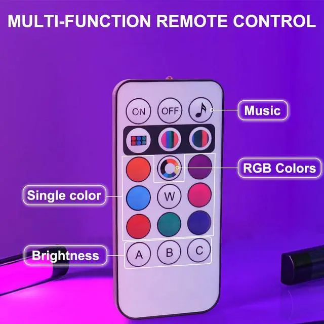 Alt view image 5 of 7 - _Mega Brand 4Pcs LED Interior Car Lights Wireless with Remote, Portable USB Rechargeable Car Interior Led Night Light for Car Decor