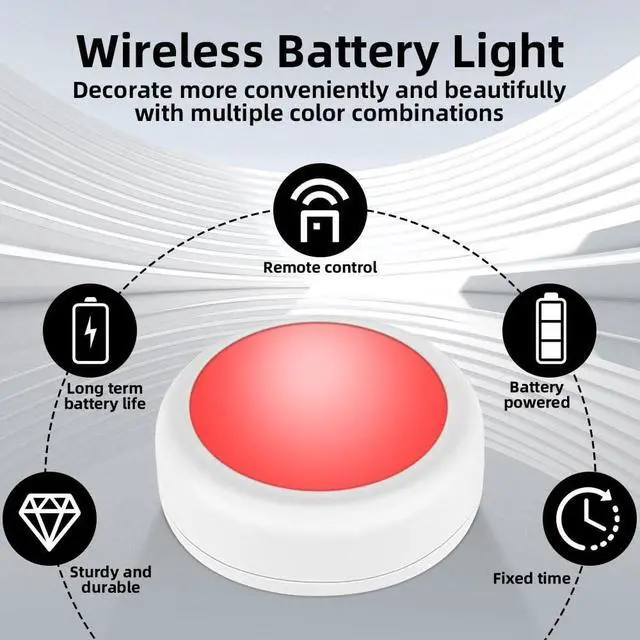 Alt view image 7 of 7 - _Mega Brand 4PCS Wireless LED Interior Car Lights with Remote Control, Ambient Lighting Kits, Car Neon Lights with Rechargeable Battery,Last for More Than 10 Hours Lighting