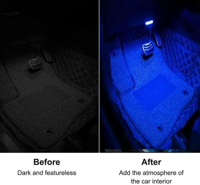 Alt view image 3 of 7 - _Mega Brand 4Pcs Wireless LED Lights for Car Interior,7 Colors Ambient Lighting Car Interior,Car Lights Inside Your Car,USB Rechargeable Car Interior Led Night Light for Car Decor
