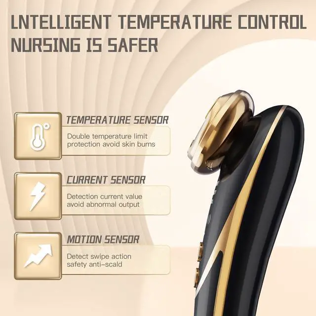 Alt view image 4 of 7 - _Mega Brand Radio Frequency Facial Machine with EMS - Anti-Aging Skin Tightening Rejuvenation Skin Care Eqipment Home Use,5 in 1 Light Therapy for Wrinkles Lifting High Frequency Face Massager.