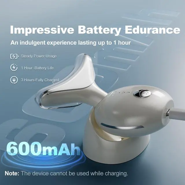 Alt view image 5 of 7 - _Mega Brand 7 in 1 Face Massager Tool, Red Light Therapy for Face and Neck, Portable Face Lift Device, Neck Massager for Double Chin Reducer