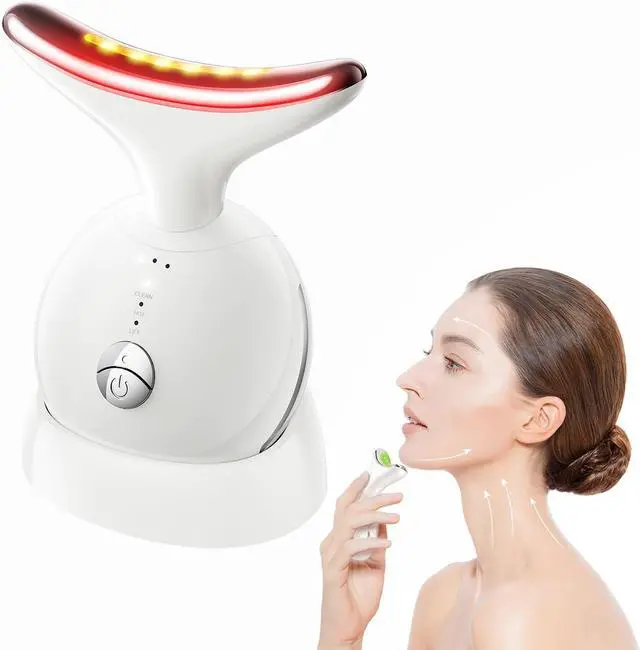 Main image of _Mega Brand 7 in 1 Face Massager Tool, Red Light Therapy for Face and Neck, Portable Face Lift Device, Neck Massager for Double Chin Reducer