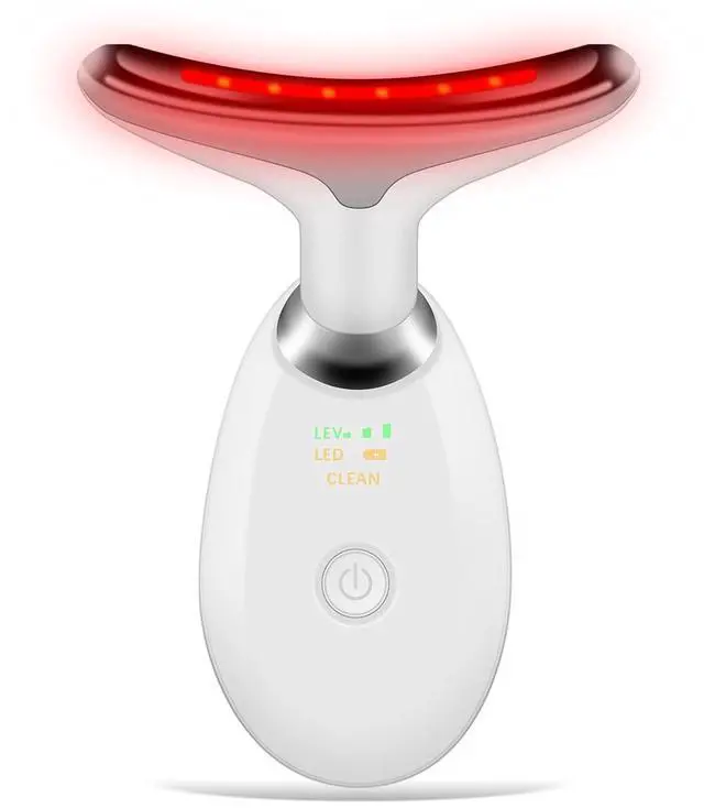 Main image of _Mega Brand Face and Neck Massager Tools, Portable Facial Beauty Device,Facial Massager with 7 Color LED Lights for Skin Care