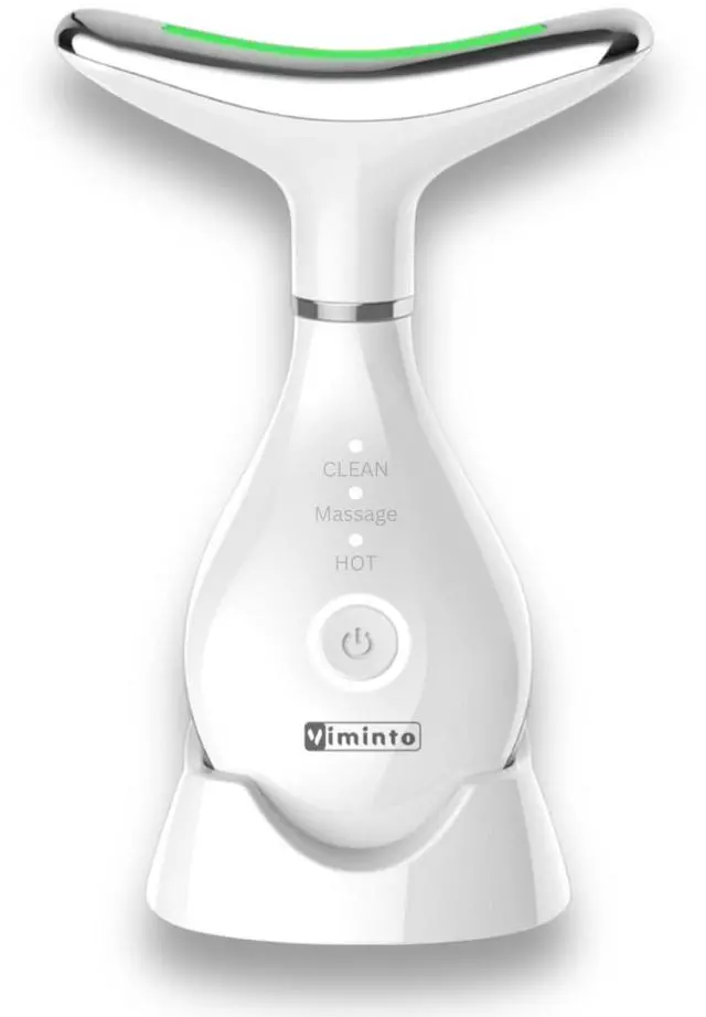 Main image of _Mega Brand 3-in-1 Face Massager Facial Massager Tool with Soothing Heat, Vibration, and Smart Touch Red, Blue & Green Light Modes for Relaxation and Radiance Compact & Portable - White