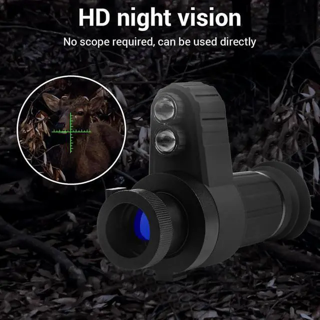 Alt view image 4 of 6 - _Mega Brand Head-Mounted Night Vision Monocular Goggles with Elastic Head Strap,Default 7X Magnification,NVG Equipment 1148FT Range with Riflescope 1.54 in HD Screen,Rechargeable for Hunting Camping