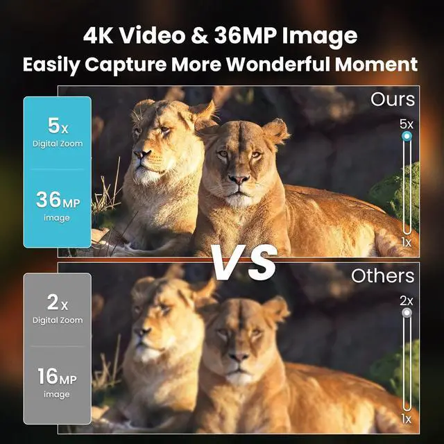 Alt view image 5 of 7 - _Mega Brand 4K Digital Night Vision Goggles Binoculars for Total Darkness,32GB Memory Card for Photo and Video Storage,3''Large Screen Perfect for Hunting and Farm Monitoring