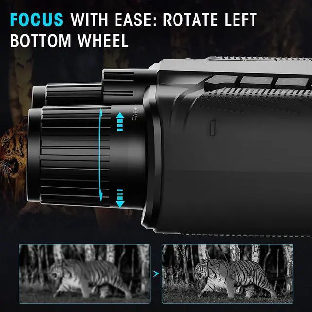 Alt view image 6 of 7 - _Mega Brand Night Vision Goggles for Adults,4K Dual Infrared Night Vision Binoculars with 5000mAh Up to 16H of Use with 32GB Card,and 8X Digital Zoom External Flashlight for Camping and Adventure