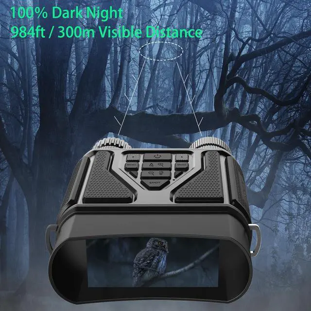 Alt view image 3 of 6 - _Mega Brand Night Vision Goggles-Night Vision Binoculars for Adults, Gifts for Men Him Husband Dad with 8X Zoom, 4000mAh Rechargeable Gear for Hunting & Camping (Black)
