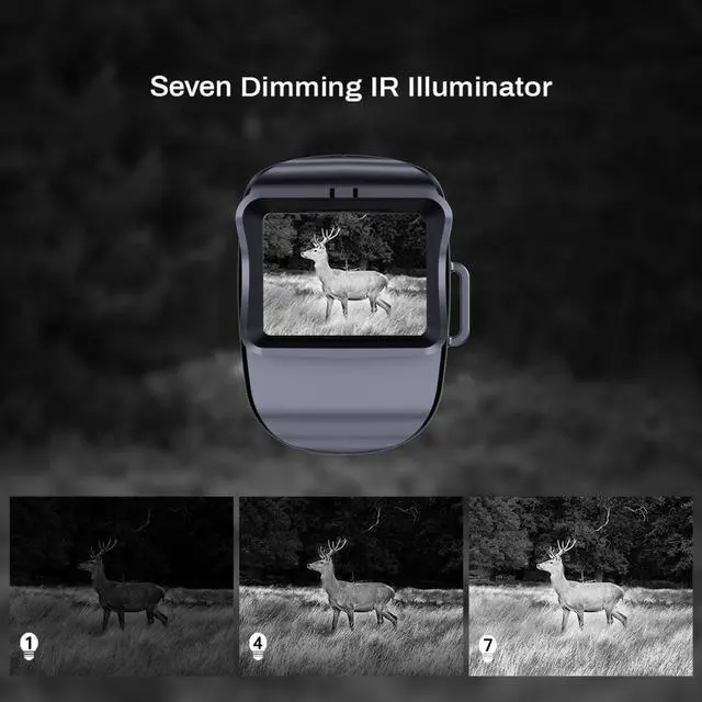 Alt view image 2 of 7 - _Mega Brand 1080P FHD Night Vision monocular with 850NM IR Illuminator, 1500M Night Range, 10X Digital Zoom, 7-Layer Coated Lens, 2 Inch TFT Screen, 5 Hours Battery Life, IPX4 Waterproof