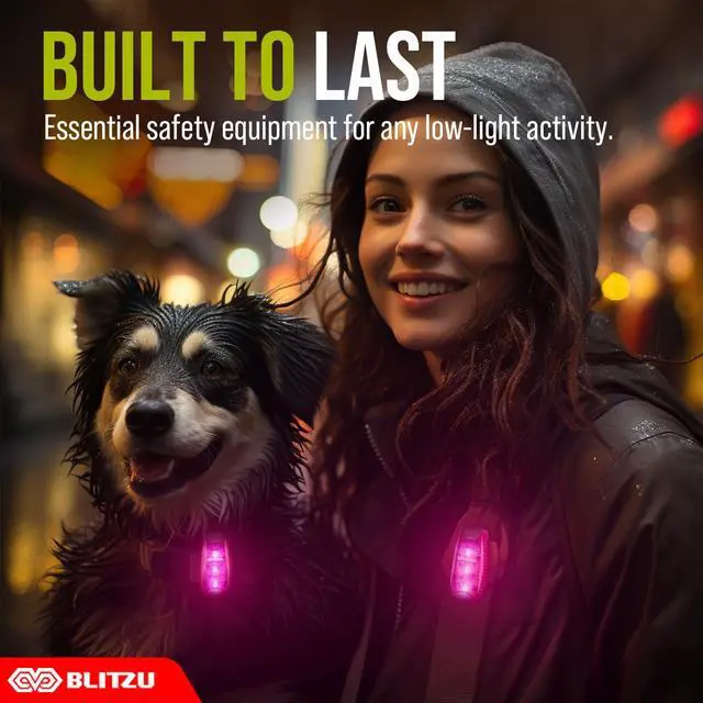 Alt view image 5 of 7 - _Mega Brand 4 Pack LED Safety Light,Clip on Reflective Gear Lights for Walking at Night,Running,Jogging,High Visibility Strobe Light Accessories for Runners,Kids,Hiking,Kayak,Cycling,Camping,Boat Pink